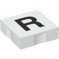 Duplo Tile 2 x 2 with Capital 'R' Print