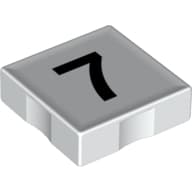 Duplo Tile 2 x 2 with Number '7' Print