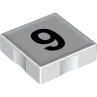 Duplo Tile 2 x 2 with Number '9' Print