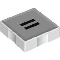 Duplo Tile 2 x 2 with Equal To ( '=' ) Print