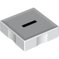 Duplo Tile 2 x 2 with Minus ( '-' ) Print