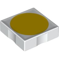 Duplo Tile 2 x 2 with Shape Yellow Disc Print