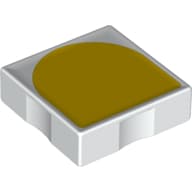 Duplo Tile 2 x 2 with Shape Yellow Inverse Arch Print