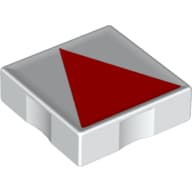 Duplo Tile 2 x 2 with Shape Red Isosceles Triangle Print
