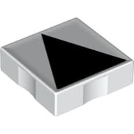 Duplo Tile 2 x 2 with Shape Black Isosceles Triangle Print