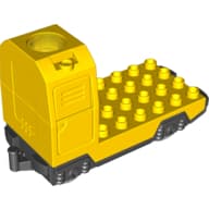 Duplo Train Locomotive Base with Battery Compartment, Flat Silver Wheels