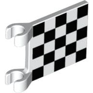 Flag 2 x 2 Square [Thin Clips] with Chequered Print