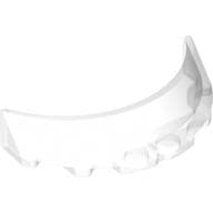 Windscreen 3 x 6 x 1 Curved with 2 Circular Stud Holders in Bottom