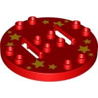 Duplo Turntable 6 x 6 with Handles and Stars Print