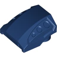 Slope Curved 2 x 2 No Studs - 3 Recessed Side Ports