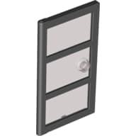 Door 1 x 4 x 6 with 3 Panes and Stud Handle with Trans-Brown Glass