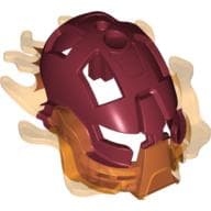 Large Figure Mask Raanu with Marbled Trans-Orange Pattern