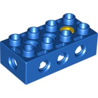 Duplo Toolo Brick 2 x 4 with Holes on Sides and Top and 1 Screw in Top