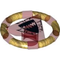 Ring with Centre Triangle with Gold Bands and Shark Print [Atlantis Key]
