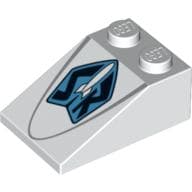 Slope 33° 3 x 2 with White Rocket and Black 'SR' Print