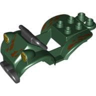 Duplo Quad Bike Top 4 x 8 x 2 with Black Handlebars and Mud Spots Print