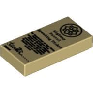 Tile 1 x 2 with Highway Patrol Speeding Ticket Print