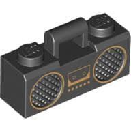 Equipment Radio / Boom Box with Handle and Gold Trim Print