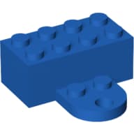 Brick Magnet 2 x 4 with Round Plate 2 x 2