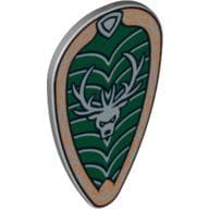Shield Ovoid with Stag Head Print
