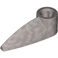 Technic Tooth 1 x 3 with Axle Hole [Rounded Underside]