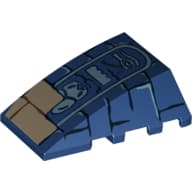 Wedge Curved 4 x 4 No Top Studs with Bricks and Hieroglyphs Print (Scarab Abdomen)
