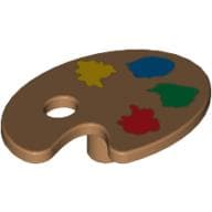 Equipment Paint Palette with Yellow, Blue, Green and Red Paint Spots Print