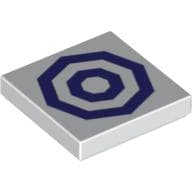 Tile 2 x 2 with 2 Dark Purple Octagons Print