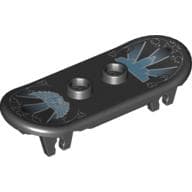 Sports Skateboard with Trolley Wheel Holders with Blue and White Print