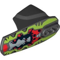 Large Figure Limb Cover, Size 6, Armor with Ball Joint Socket with Lime, Red and Silver Print (Scorpio)