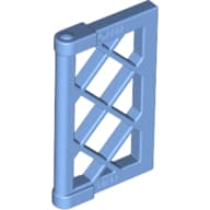 Window 1 x 2 x 3 Pane Latticed with Thick Corner Tabs