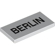 Tile 2 x 4 with 'BERLIN' Print
