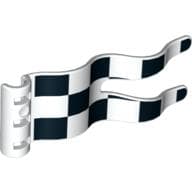 Duplo Flag Wavy 2 x 5 with Chequered Print