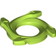 Ring 4 x 4 with 2 x 2 Hole and 4 Snake Head Ends and Gold Scales Snake Print (Ninjago Spinner Crown)