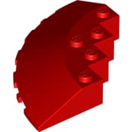 Brick Round Corner 6 x 6 with 33° Slope and Facet Cutout