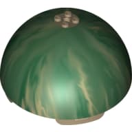 Dome Hemisphere 11 x 11 with 2 x 2 Studs on Top and Marbled Dark Green Yavin 4 Print