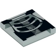 Tile 2 x 2 with Black Chest X-Ray Print