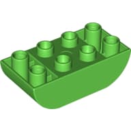 Duplo Brick 2 x 4 Curved Bottom