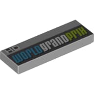 Tile 1 x 3 with 'WORLD GRAND PRIX' Print