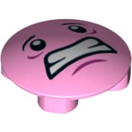 Plate Round 2 x 2 with Rounded Bottom and Face Print