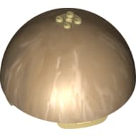Dome Hemisphere 11 x 11 with 2 x 2 Studs on Top and Marbled Tan Bespin Print [9678]