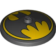Dish 4 x 4 Inverted [Radar] with Inverse Yellow Batman Symbol Print