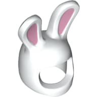 Costume / Mask, Rabbit / Bunny Ears with Bright Pink Auricles Print
