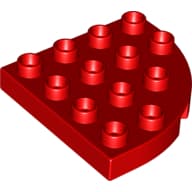 Duplo Plate Round Corner 4 x 4