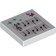 Tile 2 x 2 with Musical Score Print