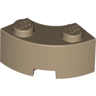 Brick Round Corner 2 x 2 Macaroni with Stud Notch and Reinforced Underside [New Style]