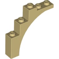 Brick Arch 1 x 5 x 4 [Irregular Bow, Raised Underside Cross Supports]