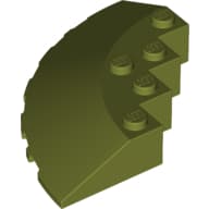 Brick Round Corner 6 x 6 with 33° Slope and Facet Cutout