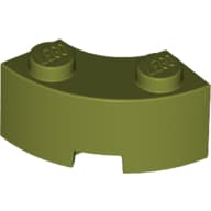 Brick Round Corner 2 x 2 Macaroni with Stud Notch and Reinforced Underside [New Style]