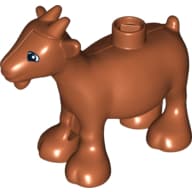 Duplo Animal Goat with Black and White Squared Eyes Print